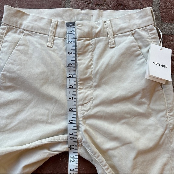 NWT MOTHER Women The Shaker Prep Short Fray High Rise Vanilla Size 24 raw hem - Picture 15 of 16